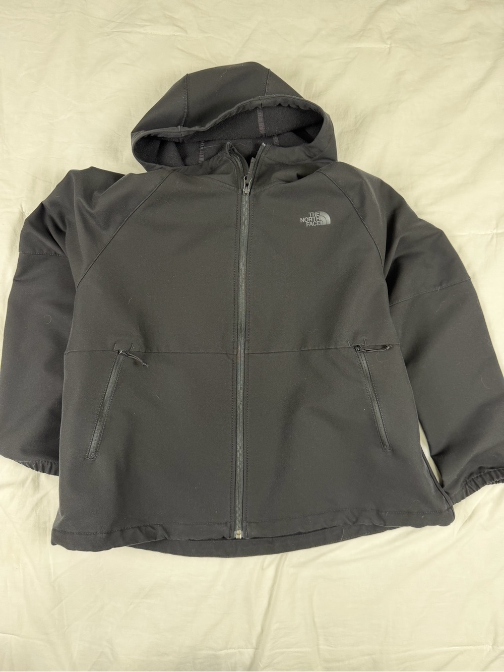 The North Face Black Hooded Soft Shell Jacket XL Full Zip